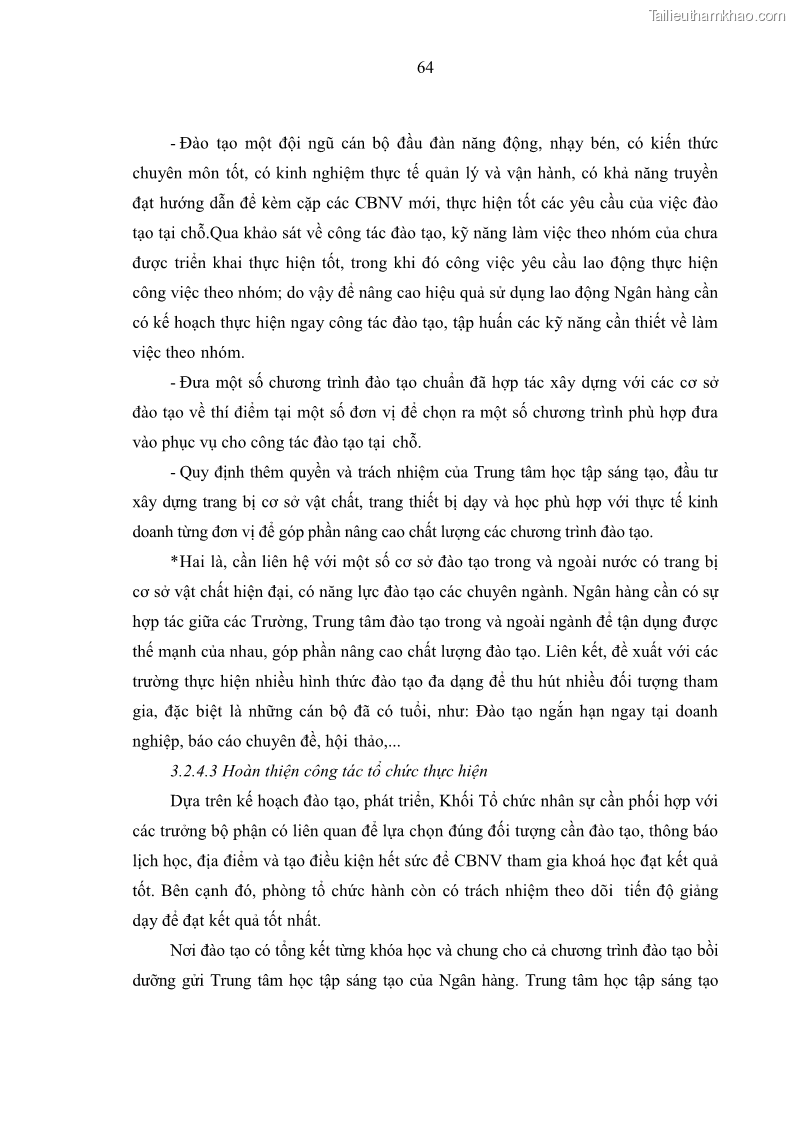 Luận văn thạc sĩ kinh tế Phát triển nhân lực tại Ngân hàng TMCP Quân đội MB - 6 Trang 72