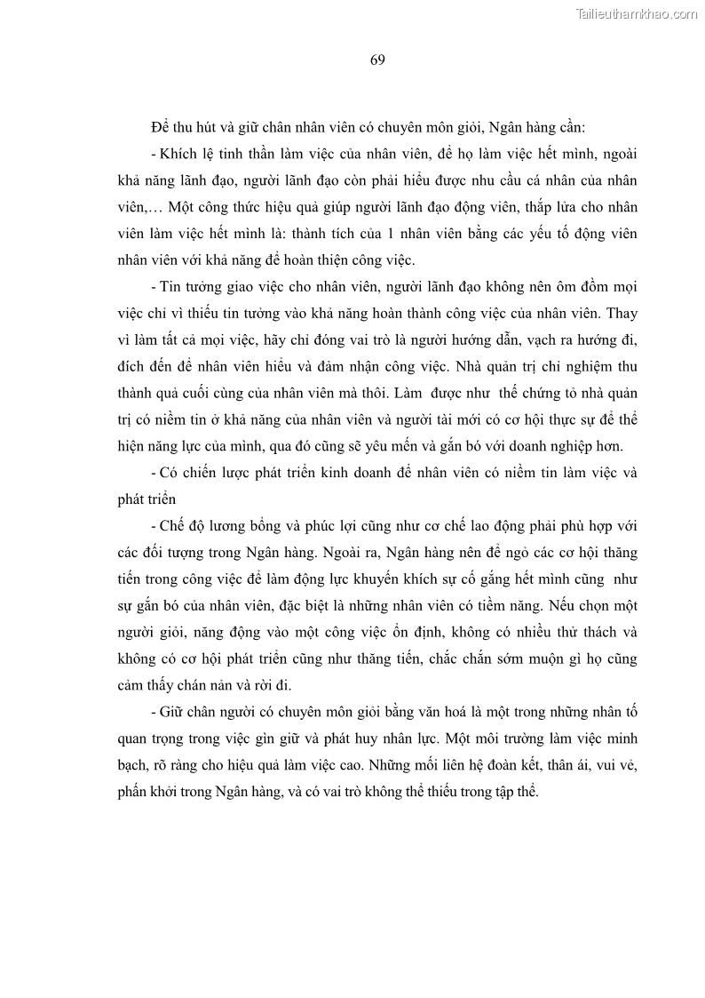 Luận văn thạc sĩ kinh tế Phát triển nhân lực tại Ngân hàng TMCP Quân đội MB - 7 Trang 77