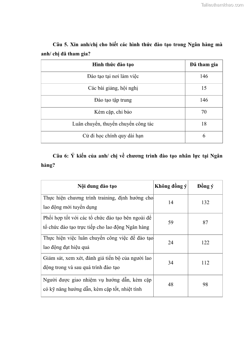 Luận văn thạc sĩ kinh tế Phát triển nhân lực tại Ngân hàng TMCP Quân đội MB - 8 Trang 87