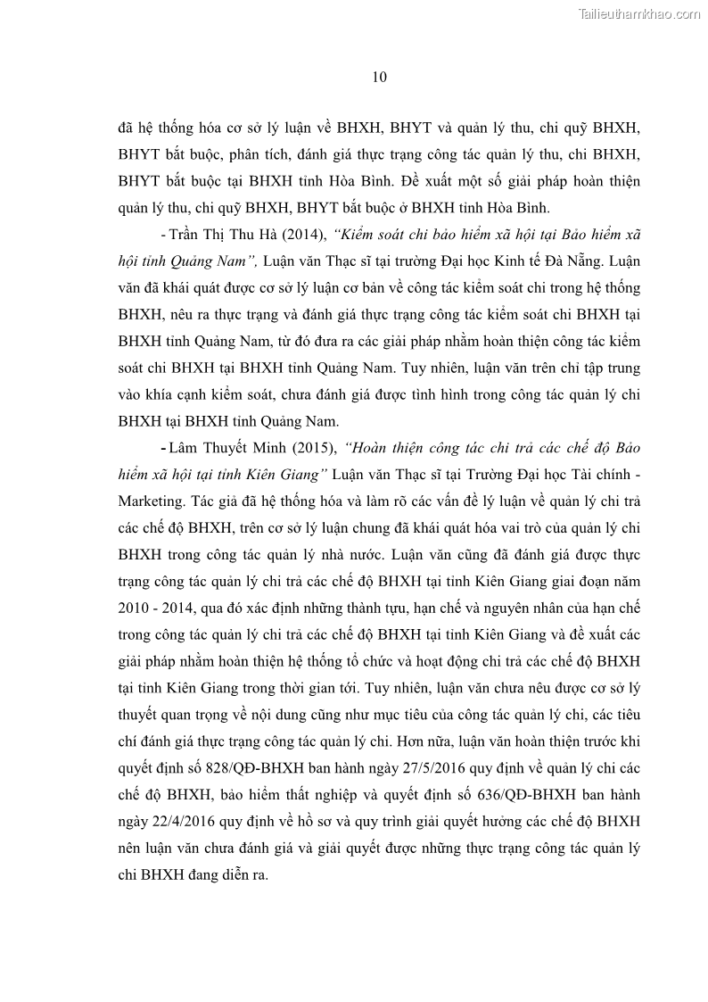 Luận văn thạc sĩ kinh tế Quản lý chi bảo hiểm xã hội tại Tỉnh Nghệ An - 2 Trang 20