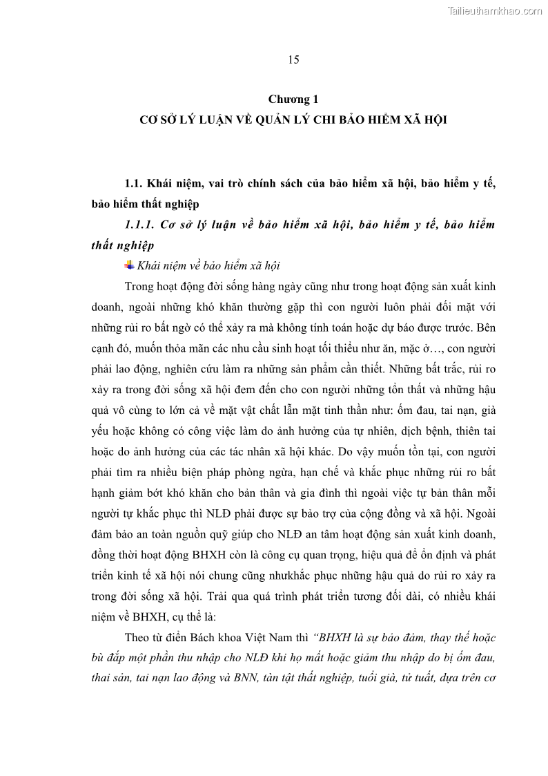 Luận văn thạc sĩ kinh tế Quản lý chi bảo hiểm xã hội tại Tỉnh Nghệ An - 3 Trang 25