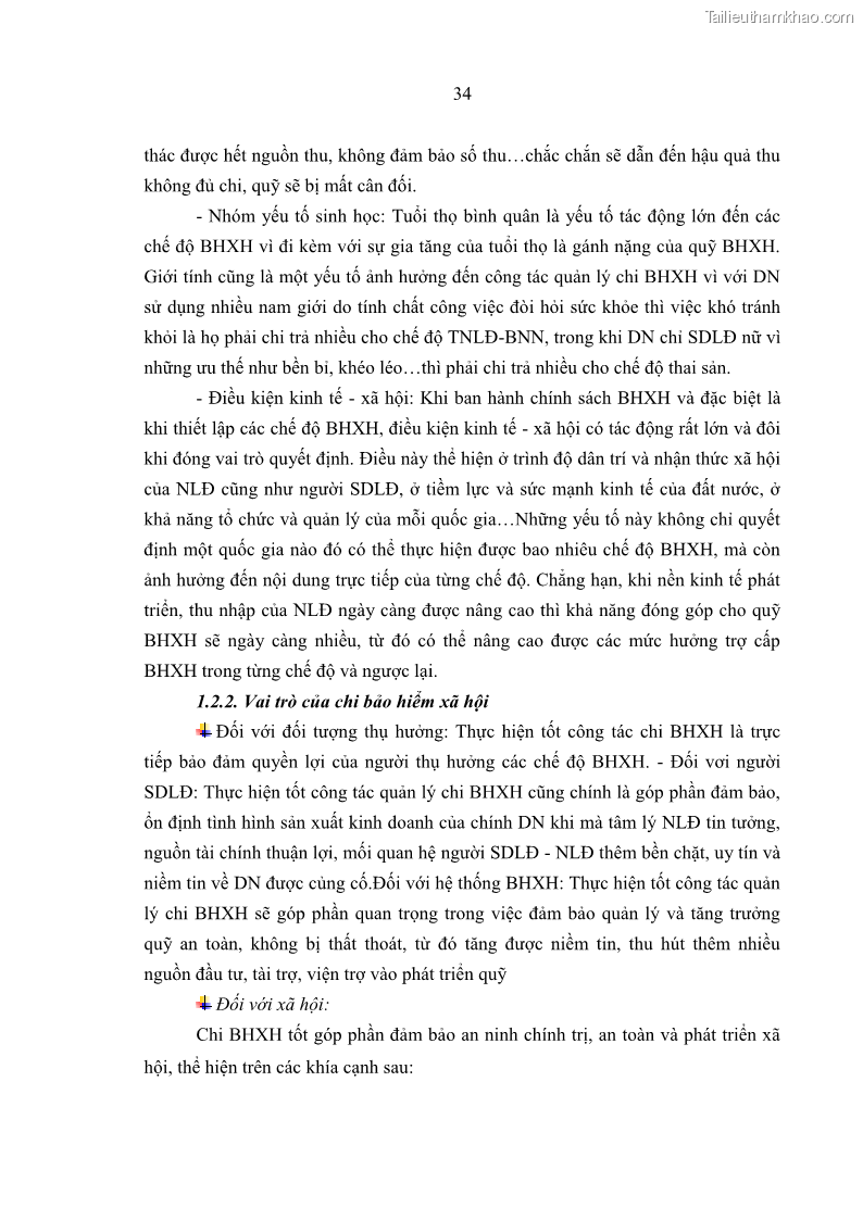 Luận văn thạc sĩ kinh tế Quản lý chi bảo hiểm xã hội tại Tỉnh Nghệ An - 4 Trang 44