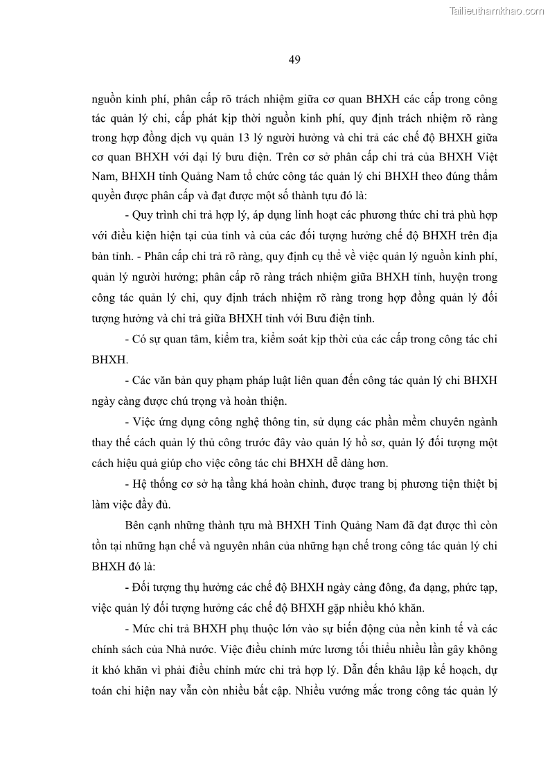 Luận văn thạc sĩ kinh tế Quản lý chi bảo hiểm xã hội tại Tỉnh Nghệ An - 5 Trang 59