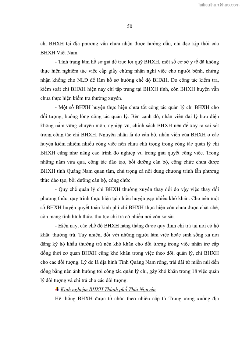 Luận văn thạc sĩ kinh tế Quản lý chi bảo hiểm xã hội tại Tỉnh Nghệ An - 5 Trang 60