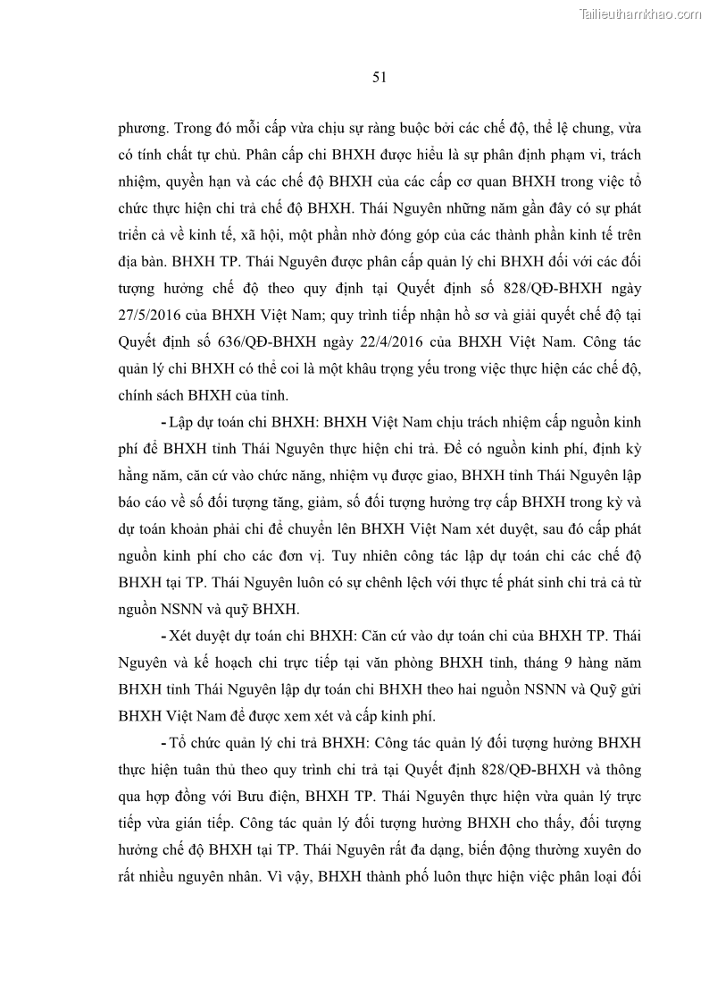 Luận văn thạc sĩ kinh tế Quản lý chi bảo hiểm xã hội tại Tỉnh Nghệ An - 6 Trang 61