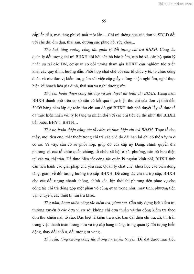 Luận văn thạc sĩ kinh tế Quản lý chi bảo hiểm xã hội tại Tỉnh Nghệ An - 6 Trang 65