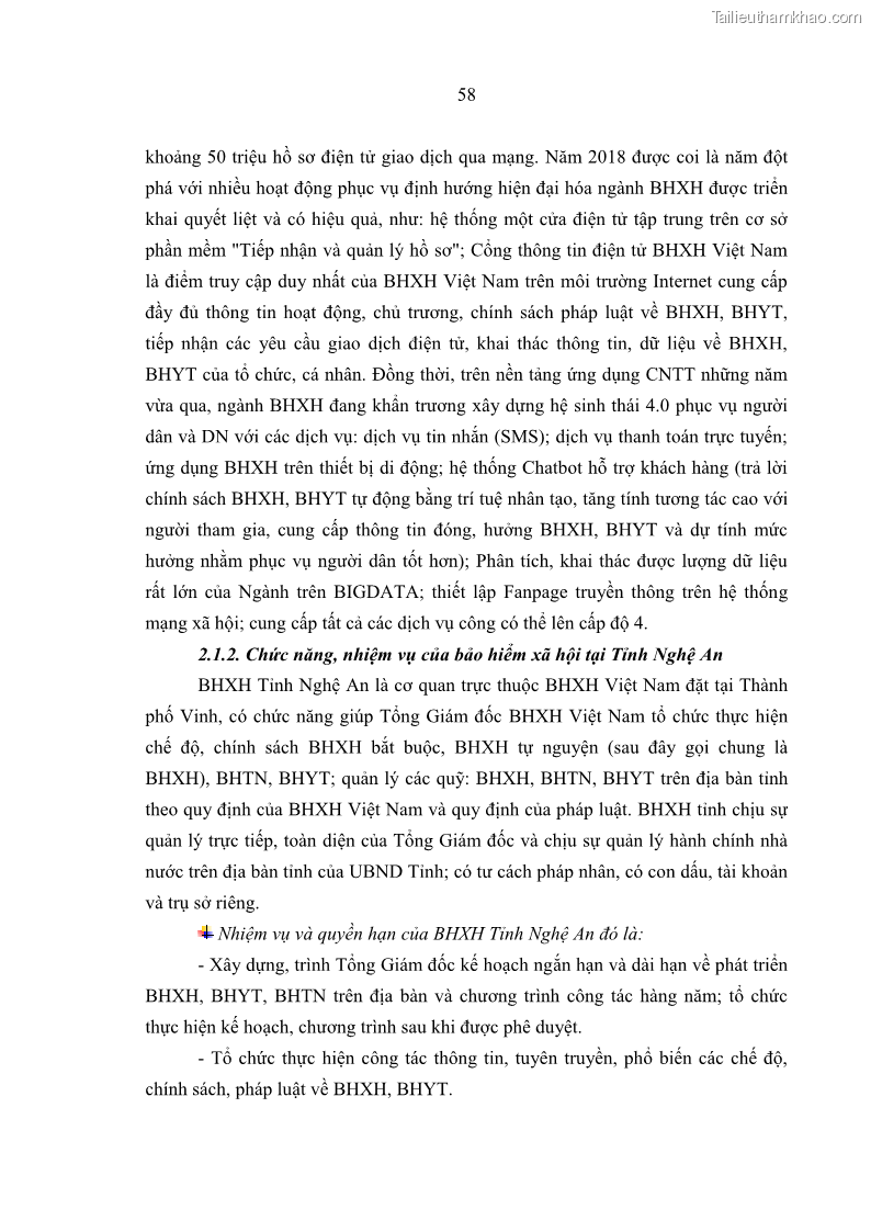 Luận văn thạc sĩ kinh tế Quản lý chi bảo hiểm xã hội tại Tỉnh Nghệ An - 6 Trang 68