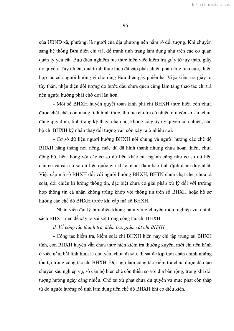 Luận văn thạc sĩ kinh tế Quản lý chi bảo hiểm xã hội tại Tỉnh Nghệ An - 9 Trang 106