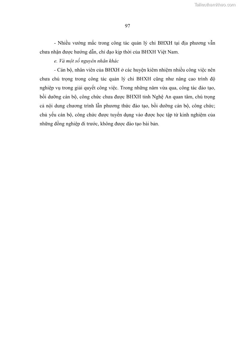 Luận văn thạc sĩ kinh tế Quản lý chi bảo hiểm xã hội tại Tỉnh Nghệ An - 9 Trang 107