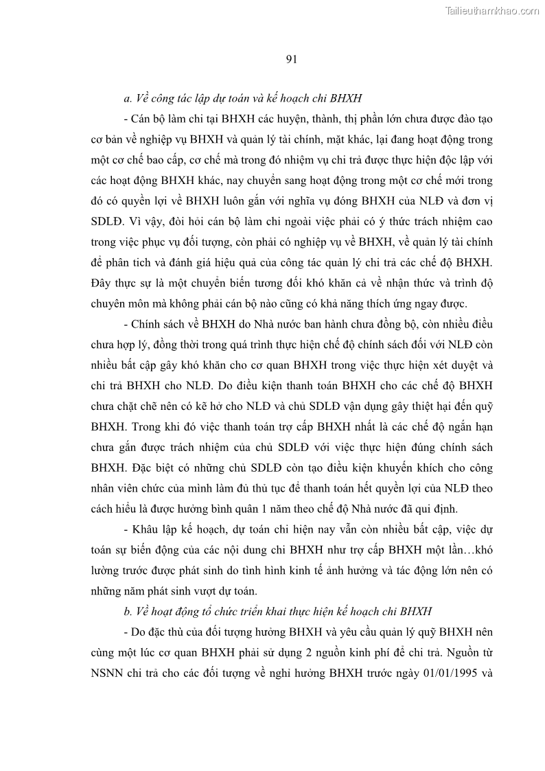 Luận văn thạc sĩ kinh tế Quản lý chi bảo hiểm xã hội tại Tỉnh Nghệ An - 9 Trang 101