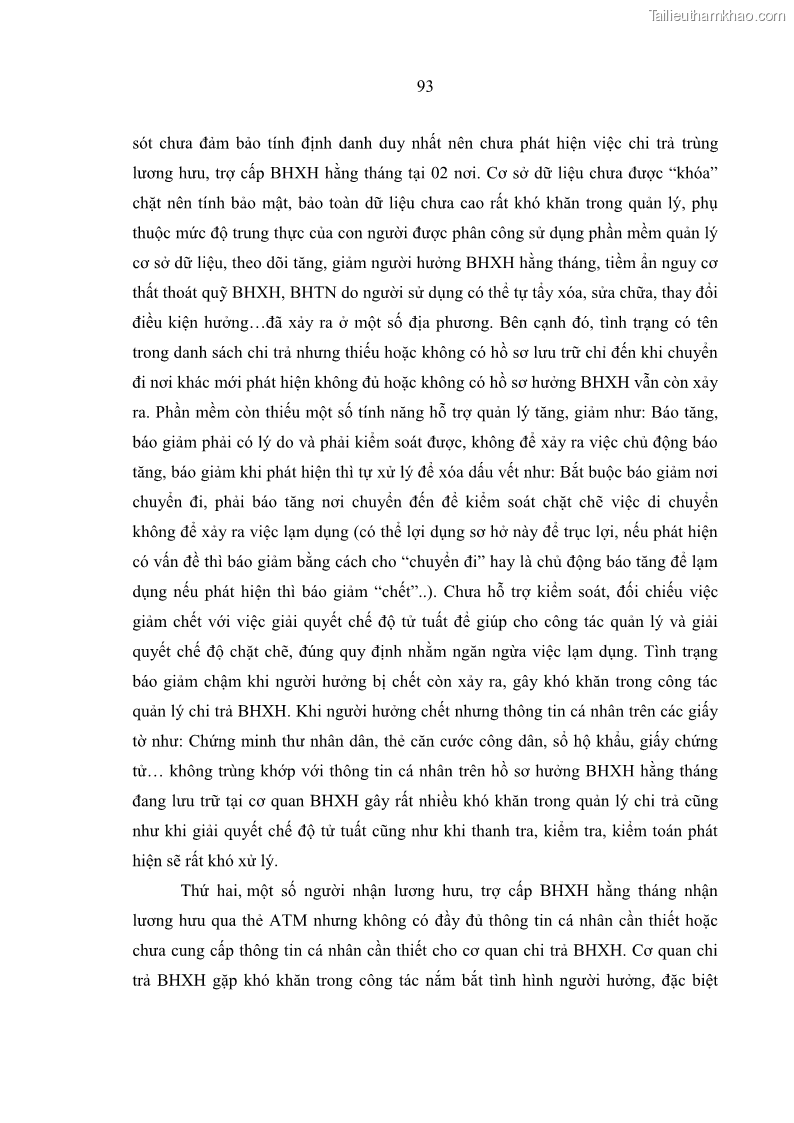 Luận văn thạc sĩ kinh tế Quản lý chi bảo hiểm xã hội tại Tỉnh Nghệ An - 9 Trang 103
