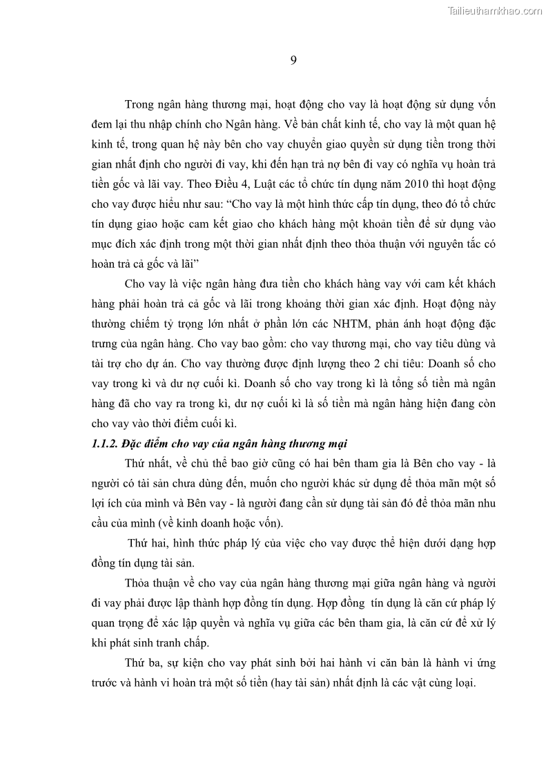 Luận văn thạc sĩ kinh tế Quản lý cho vay khách hàng cá nhân trong lĩnh vực chăn nuôi tại Ngân hàng Nông nghiệp và Phát triển nông thôn Việt Nam - Chi nhánh tỉnh Hà Nam - 2 Trang 19