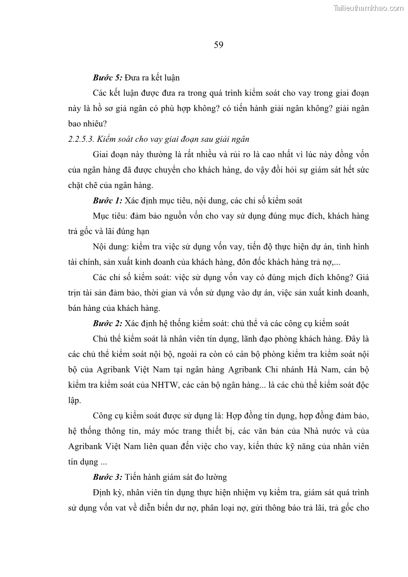 Luận văn thạc sĩ kinh tế Quản lý cho vay khách hàng cá nhân trong lĩnh vực chăn nuôi tại Ngân hàng Nông nghiệp và Phát triển nông thôn Việt Nam - Chi nhánh tỉnh Hà Nam - 6 Trang 69