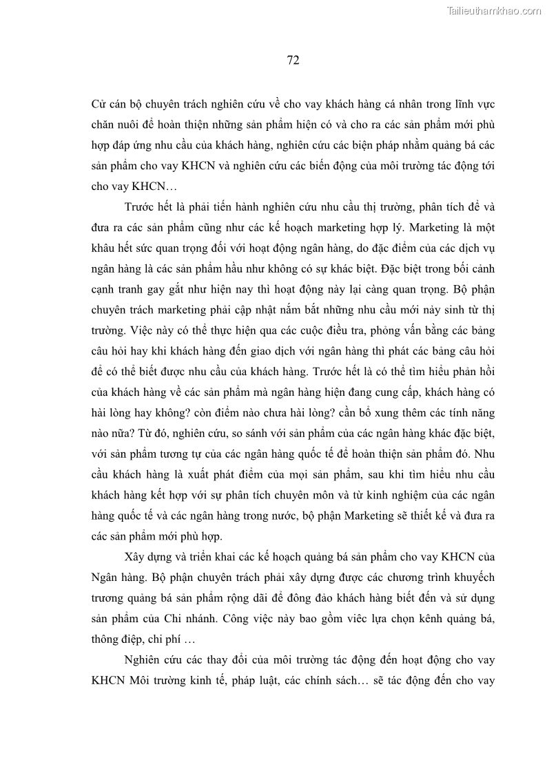 Luận văn thạc sĩ kinh tế Quản lý cho vay khách hàng cá nhân trong lĩnh vực chăn nuôi tại Ngân hàng Nông nghiệp và Phát triển nông thôn Việt Nam - Chi nhánh tỉnh Hà Nam - 7 Trang 82