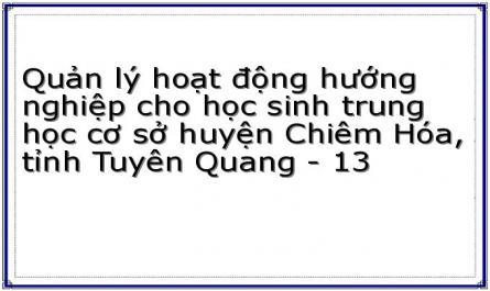 Quản lý hoạt động hướng nghiệp cho học sinh trung học cơ sở huyện Chiêm Hóa, tỉnh Tuyên Quang - 13