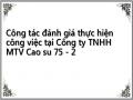 Công tác đánh giá thực hiện công việc tại Công ty TNHH MTV Cao su 75 - 2