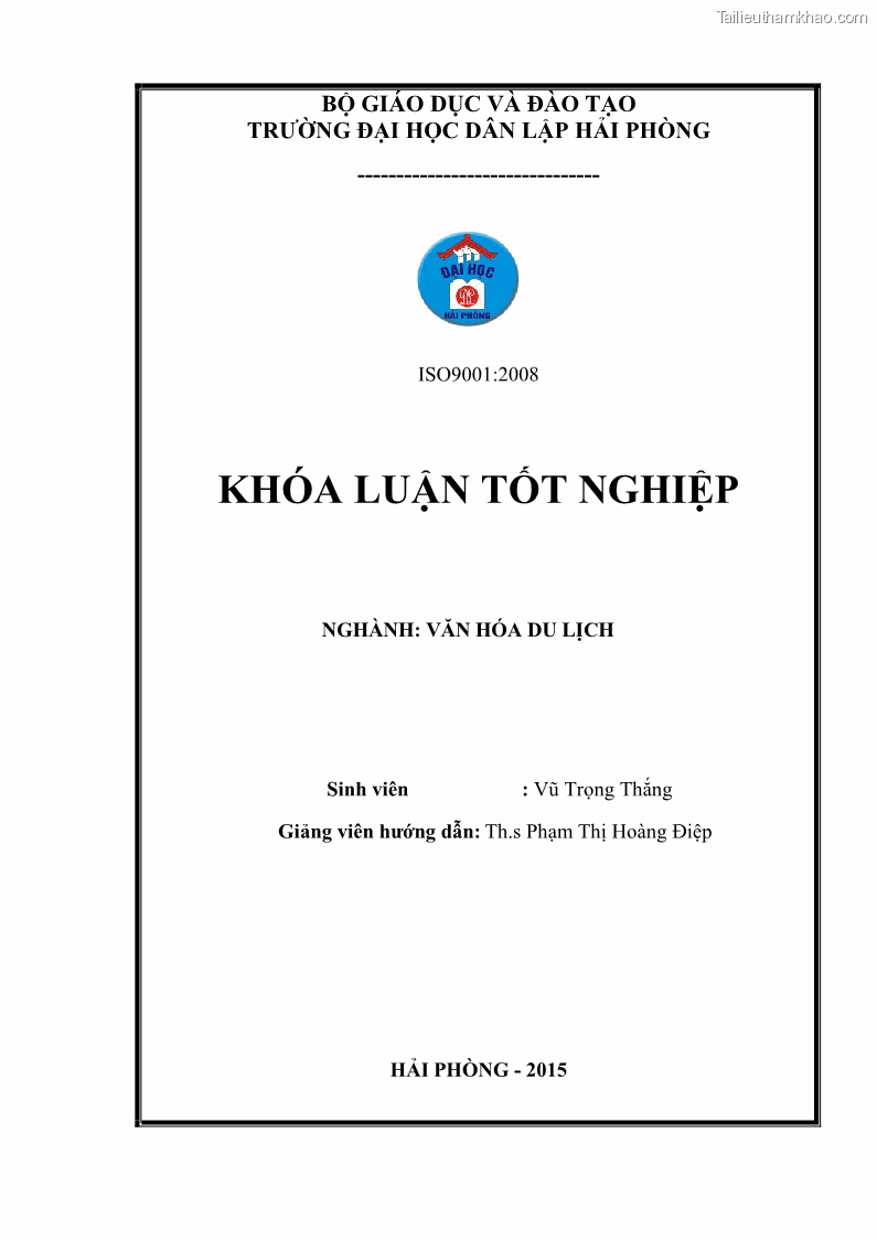 Khóa luận tốt nghiệp văn hóa du lịch Tìm hiểu loại hình du lịch phượt trong giới trẻ hiện nay – Khảo sát qua một số điểm du lịch tiêu biểu tại Tây Bắc - 1 Trang 1