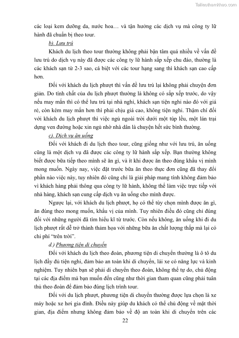 Khóa luận tốt nghiệp văn hóa du lịch Tìm hiểu loại hình du lịch phượt trong giới trẻ hiện nay – Khảo sát qua một số điểm du lịch tiêu biểu tại Tây Bắc - 2 Trang 22