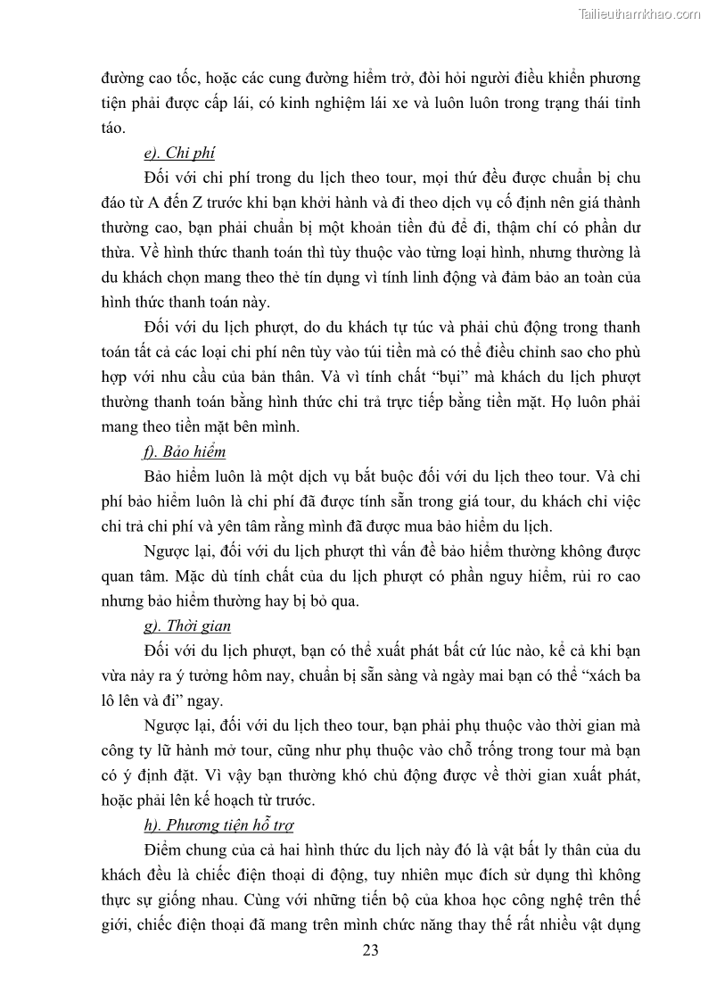Khóa luận tốt nghiệp văn hóa du lịch Tìm hiểu loại hình du lịch phượt trong giới trẻ hiện nay – Khảo sát qua một số điểm du lịch tiêu biểu tại Tây Bắc - 2 Trang 23