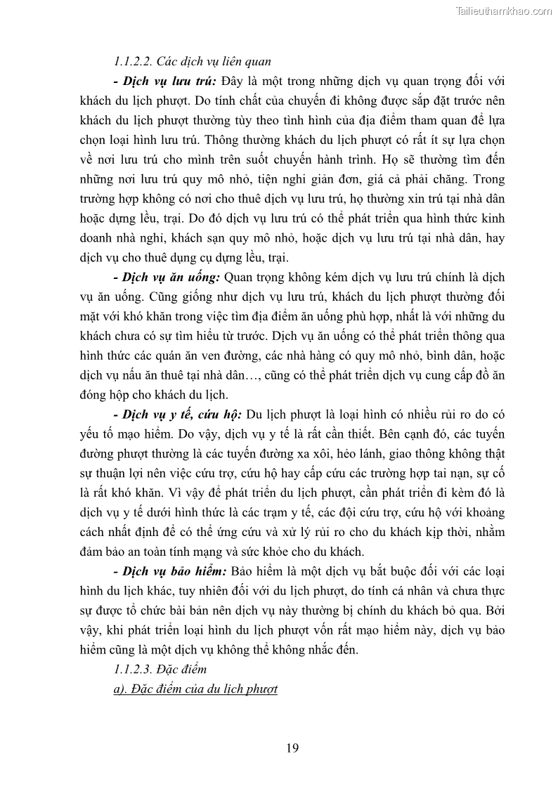 Khóa luận tốt nghiệp văn hóa du lịch Tìm hiểu loại hình du lịch phượt trong giới trẻ hiện nay – Khảo sát qua một số điểm du lịch tiêu biểu tại Tây Bắc - 2 Trang 19