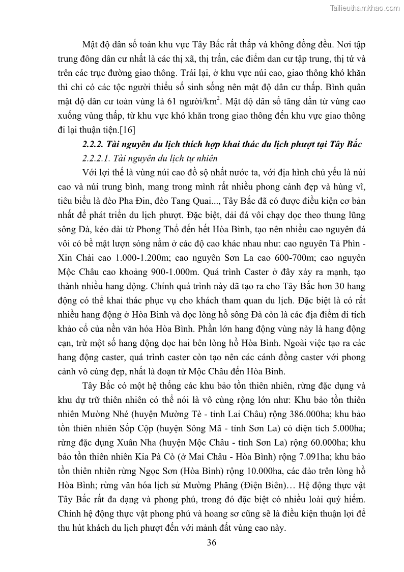 Khóa luận tốt nghiệp văn hóa du lịch Tìm hiểu loại hình du lịch phượt trong giới trẻ hiện nay – Khảo sát qua một số điểm du lịch tiêu biểu tại Tây Bắc - 3 Trang 36