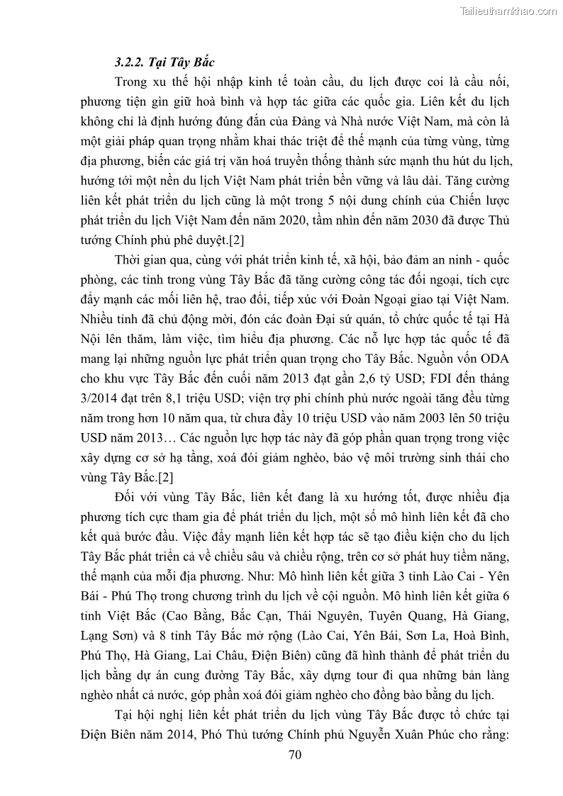 Khóa luận tốt nghiệp văn hóa du lịch Tìm hiểu loại hình du lịch phượt trong giới trẻ hiện nay – Khảo sát qua một số điểm du lịch tiêu biểu tại Tây Bắc - 6 Trang 70