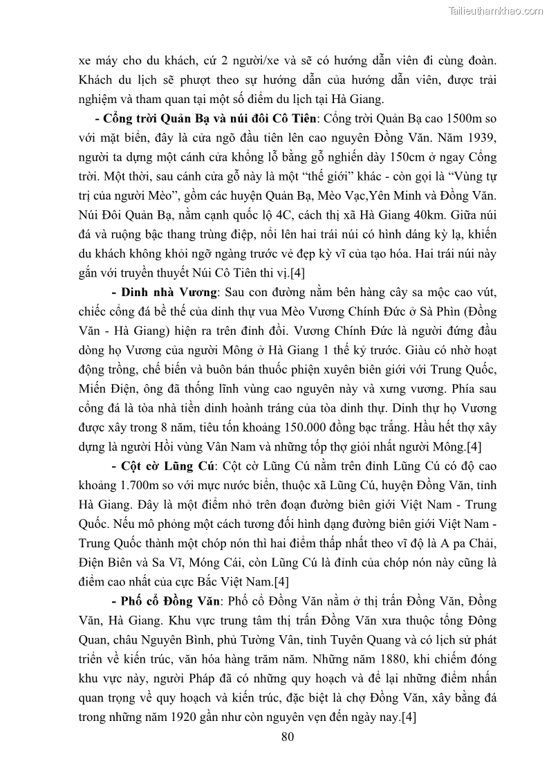Khóa luận tốt nghiệp văn hóa du lịch Tìm hiểu loại hình du lịch phượt trong giới trẻ hiện nay – Khảo sát qua một số điểm du lịch tiêu biểu tại Tây Bắc - 7 Trang 80