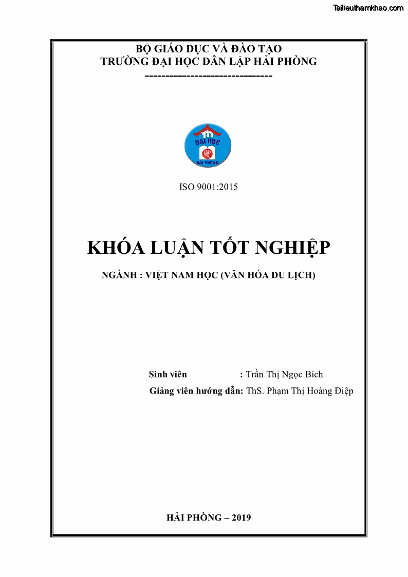 Khóa luận tốt nghiệp văn hóa du lịch Tìm hiểu một số làng nghề truyền thống tiêu biểu ở tỉnh Thừa Thiên – Huế phục vụ phát triển du lịch - 1 Trang 1