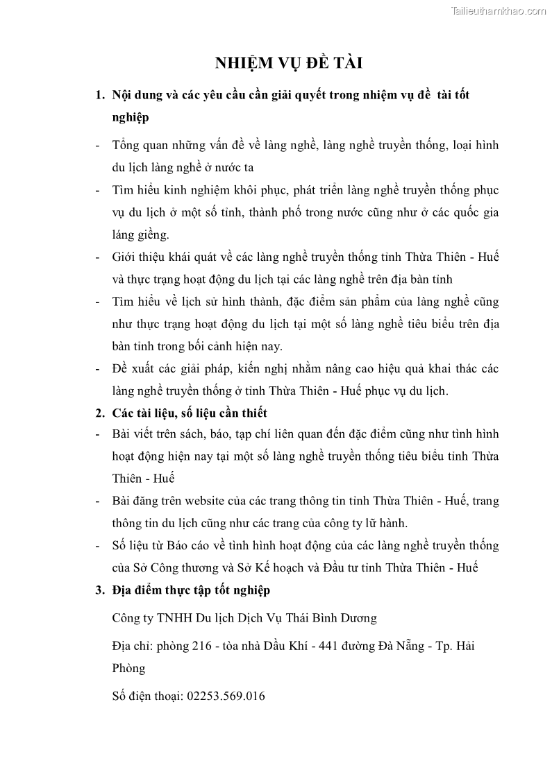 Khóa luận tốt nghiệp văn hóa du lịch Tìm hiểu một số làng nghề truyền thống tiêu biểu ở tỉnh Thừa Thiên – Huế phục vụ phát triển du lịch - 1 Trang 4