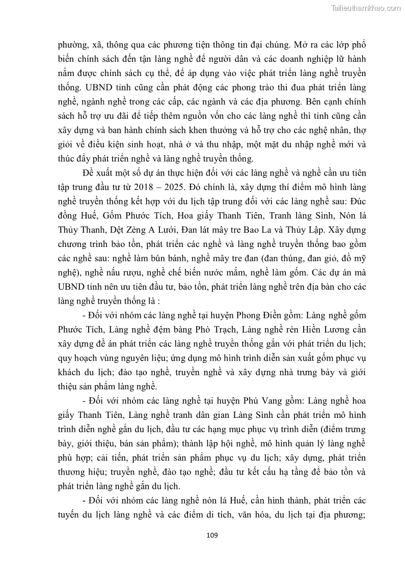 Khóa luận tốt nghiệp văn hóa du lịch Tìm hiểu một số làng nghề truyền thống tiêu biểu ở tỉnh Thừa Thiên – Huế phục vụ phát triển du lịch - 10 Trang 120