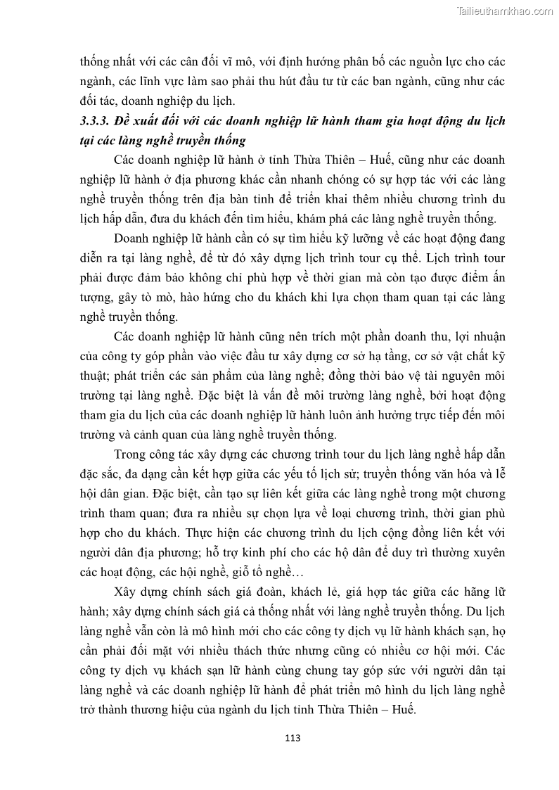 Khóa luận tốt nghiệp văn hóa du lịch Tìm hiểu một số làng nghề truyền thống tiêu biểu ở tỉnh Thừa Thiên – Huế phục vụ phát triển du lịch - 11 Trang 124