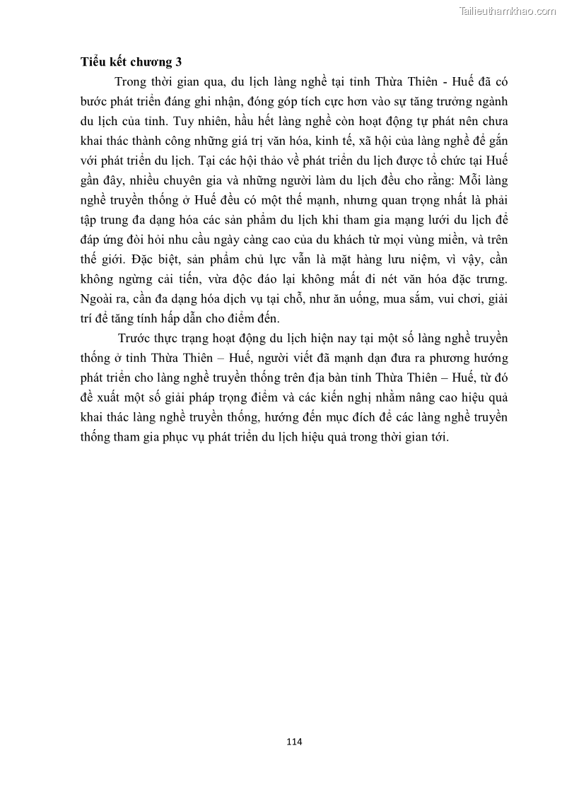Khóa luận tốt nghiệp văn hóa du lịch Tìm hiểu một số làng nghề truyền thống tiêu biểu ở tỉnh Thừa Thiên – Huế phục vụ phát triển du lịch - 11 Trang 125