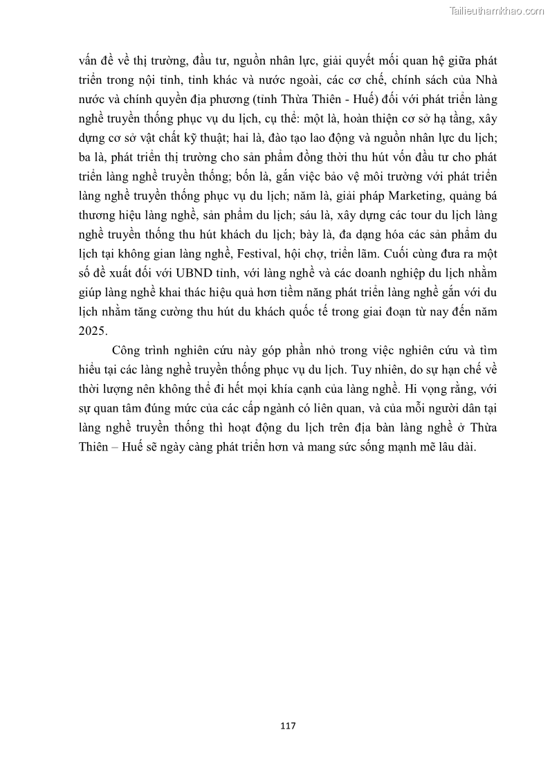 Khóa luận tốt nghiệp văn hóa du lịch Tìm hiểu một số làng nghề truyền thống tiêu biểu ở tỉnh Thừa Thiên – Huế phục vụ phát triển du lịch - 11 Trang 128