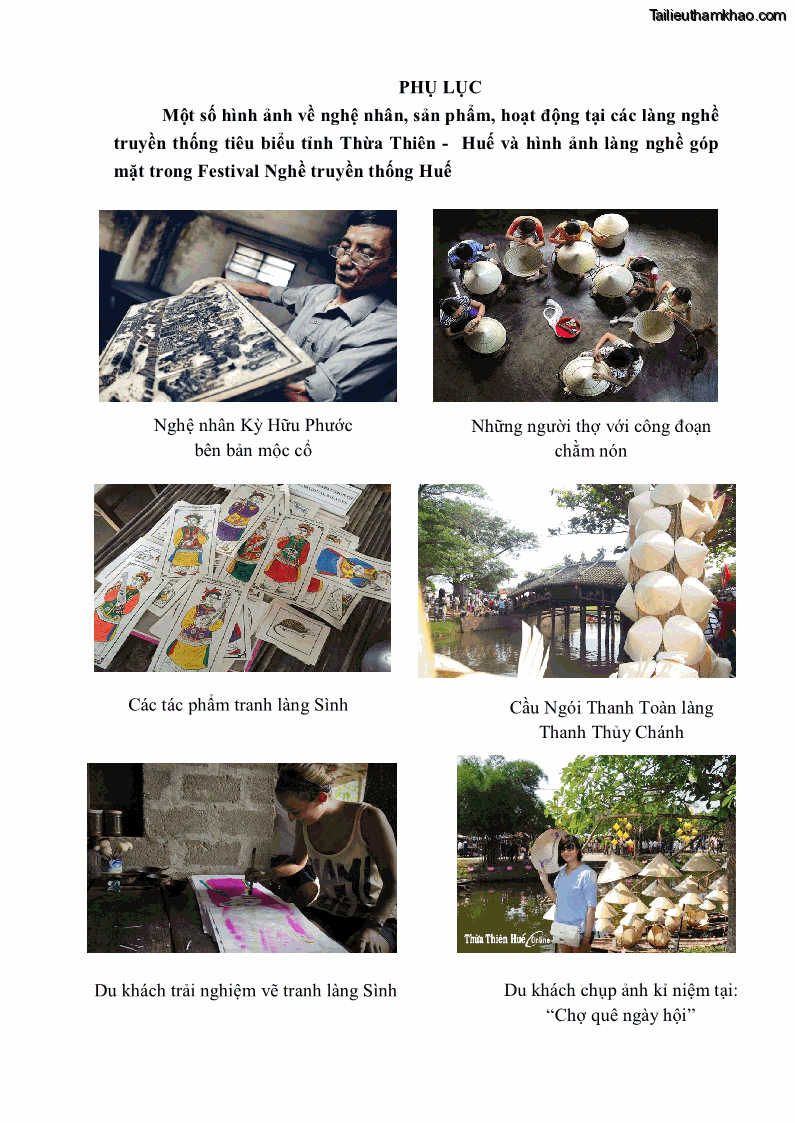 Khóa luận tốt nghiệp văn hóa du lịch Tìm hiểu một số làng nghề truyền thống tiêu biểu ở tỉnh Thừa Thiên – Huế phục vụ phát triển du lịch - 12 Trang 133