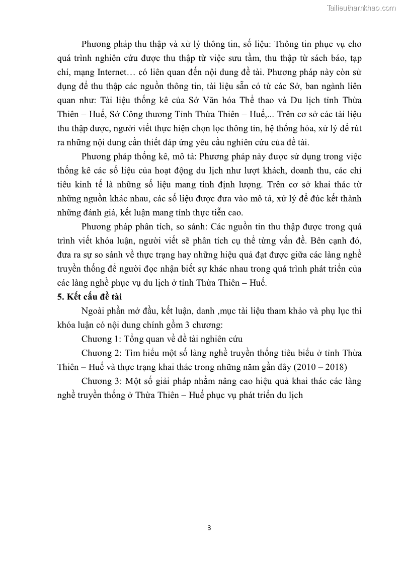 Khóa luận tốt nghiệp văn hóa du lịch Tìm hiểu một số làng nghề truyền thống tiêu biểu ở tỉnh Thừa Thiên – Huế phục vụ phát triển du lịch - 2 Trang 14