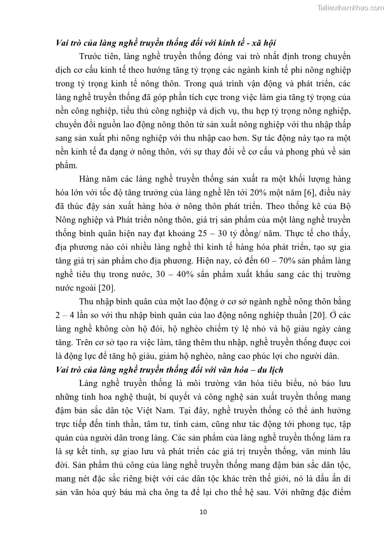 Khóa luận tốt nghiệp văn hóa du lịch Tìm hiểu một số làng nghề truyền thống tiêu biểu ở tỉnh Thừa Thiên – Huế phục vụ phát triển du lịch - 2 Trang 21