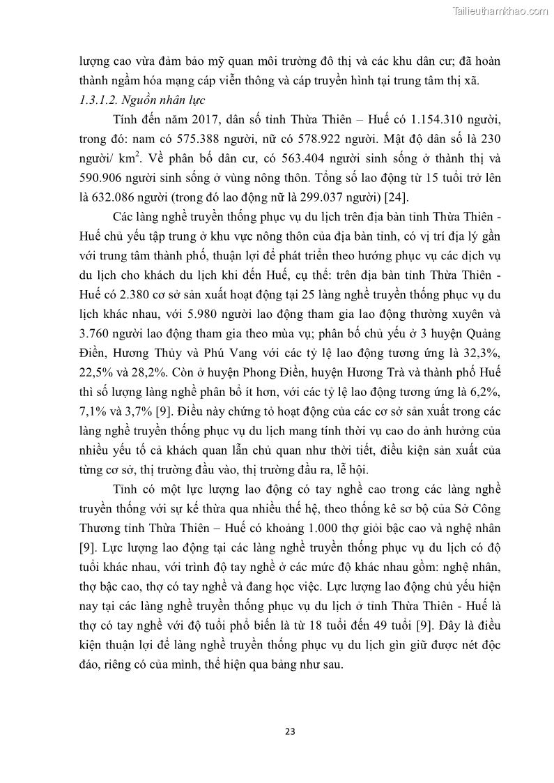 Khóa luận tốt nghiệp văn hóa du lịch Tìm hiểu một số làng nghề truyền thống tiêu biểu ở tỉnh Thừa Thiên – Huế phục vụ phát triển du lịch - 3 Trang 34