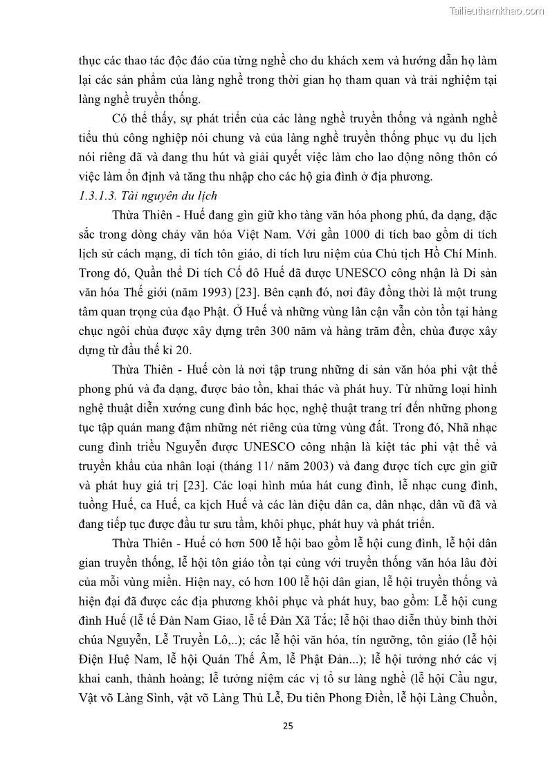 Khóa luận tốt nghiệp văn hóa du lịch Tìm hiểu một số làng nghề truyền thống tiêu biểu ở tỉnh Thừa Thiên – Huế phục vụ phát triển du lịch - 3 Trang 36