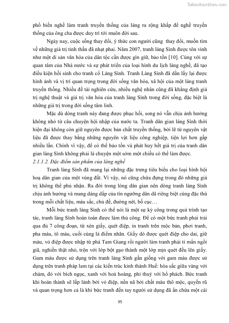 Khóa luận tốt nghiệp văn hóa du lịch Tìm hiểu một số làng nghề truyền thống tiêu biểu ở tỉnh Thừa Thiên – Huế phục vụ phát triển du lịch - 4 Trang 46