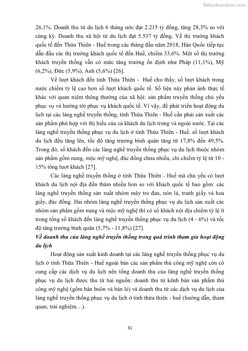 Khóa luận tốt nghiệp văn hóa du lịch Tìm hiểu một số làng nghề truyền thống tiêu biểu ở tỉnh Thừa Thiên – Huế phục vụ phát triển du lịch - 4 Trang 42