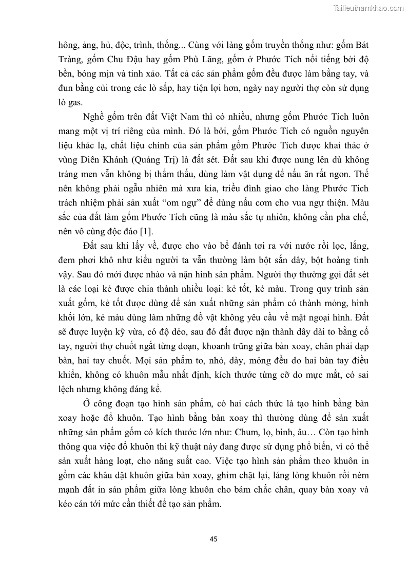 Khóa luận tốt nghiệp văn hóa du lịch Tìm hiểu một số làng nghề truyền thống tiêu biểu ở tỉnh Thừa Thiên – Huế phục vụ phát triển du lịch - 5 Trang 56