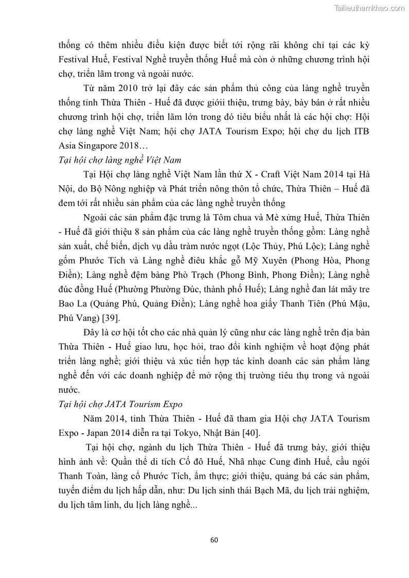 Khóa luận tốt nghiệp văn hóa du lịch Tìm hiểu một số làng nghề truyền thống tiêu biểu ở tỉnh Thừa Thiên – Huế phục vụ phát triển du lịch - 6 Trang 71