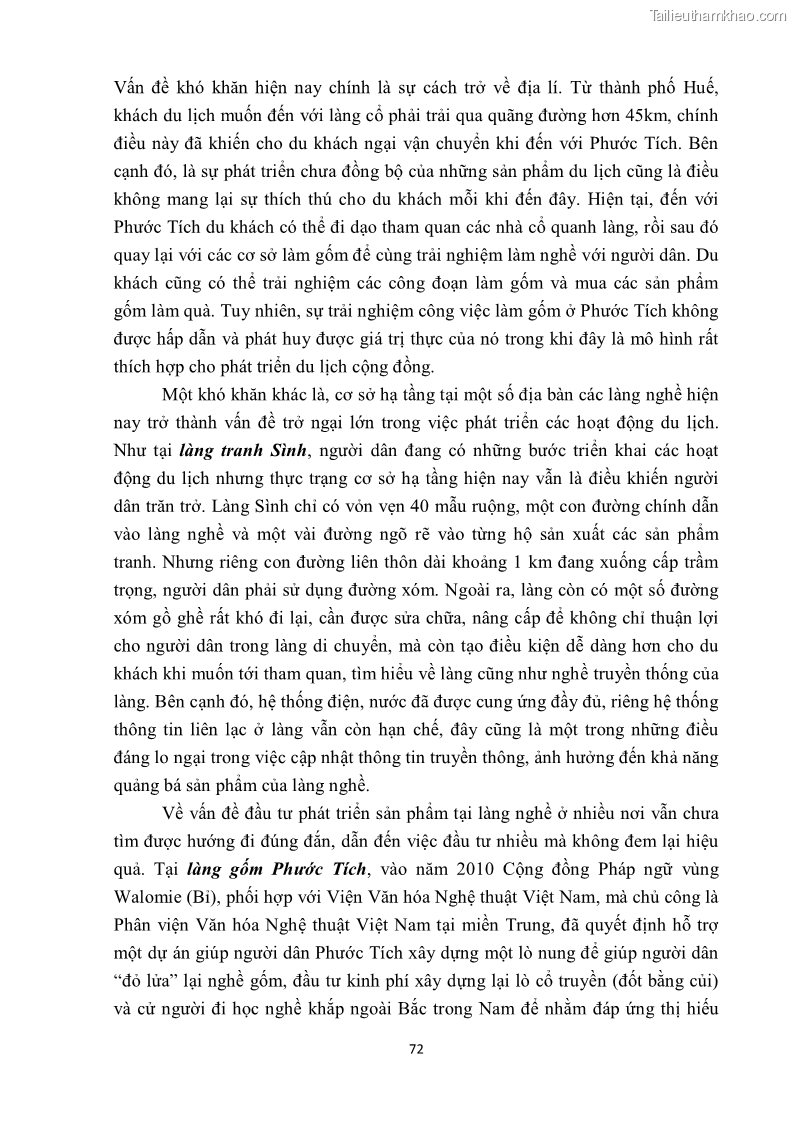 Khóa luận tốt nghiệp văn hóa du lịch Tìm hiểu một số làng nghề truyền thống tiêu biểu ở tỉnh Thừa Thiên – Huế phục vụ phát triển du lịch - 7 Trang 83