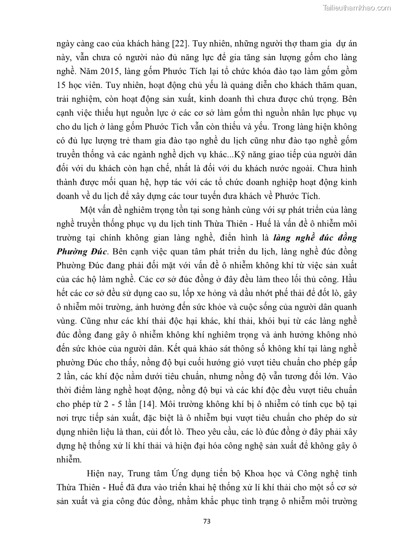 Khóa luận tốt nghiệp văn hóa du lịch Tìm hiểu một số làng nghề truyền thống tiêu biểu ở tỉnh Thừa Thiên – Huế phục vụ phát triển du lịch - 7 Trang 84