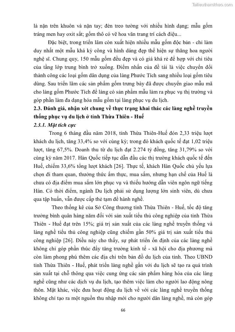 Khóa luận tốt nghiệp văn hóa du lịch Tìm hiểu một số làng nghề truyền thống tiêu biểu ở tỉnh Thừa Thiên – Huế phục vụ phát triển du lịch - 7 Trang 77