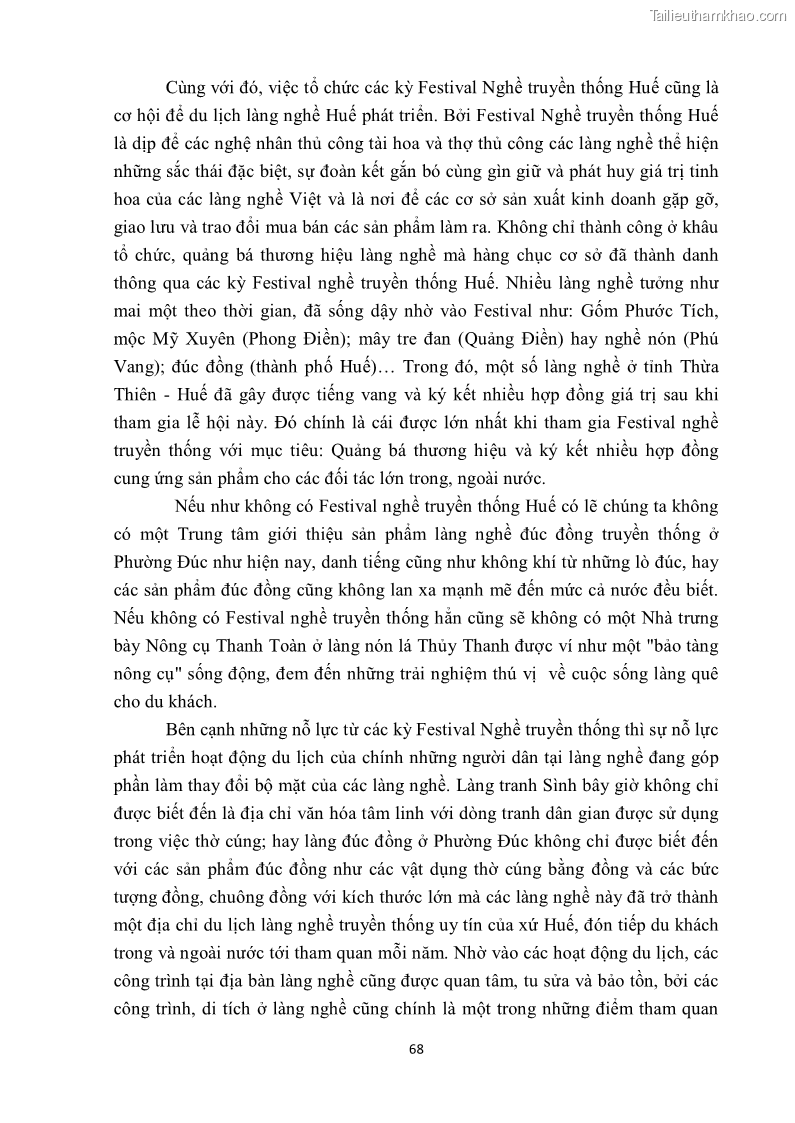 Khóa luận tốt nghiệp văn hóa du lịch Tìm hiểu một số làng nghề truyền thống tiêu biểu ở tỉnh Thừa Thiên – Huế phục vụ phát triển du lịch - 7 Trang 79