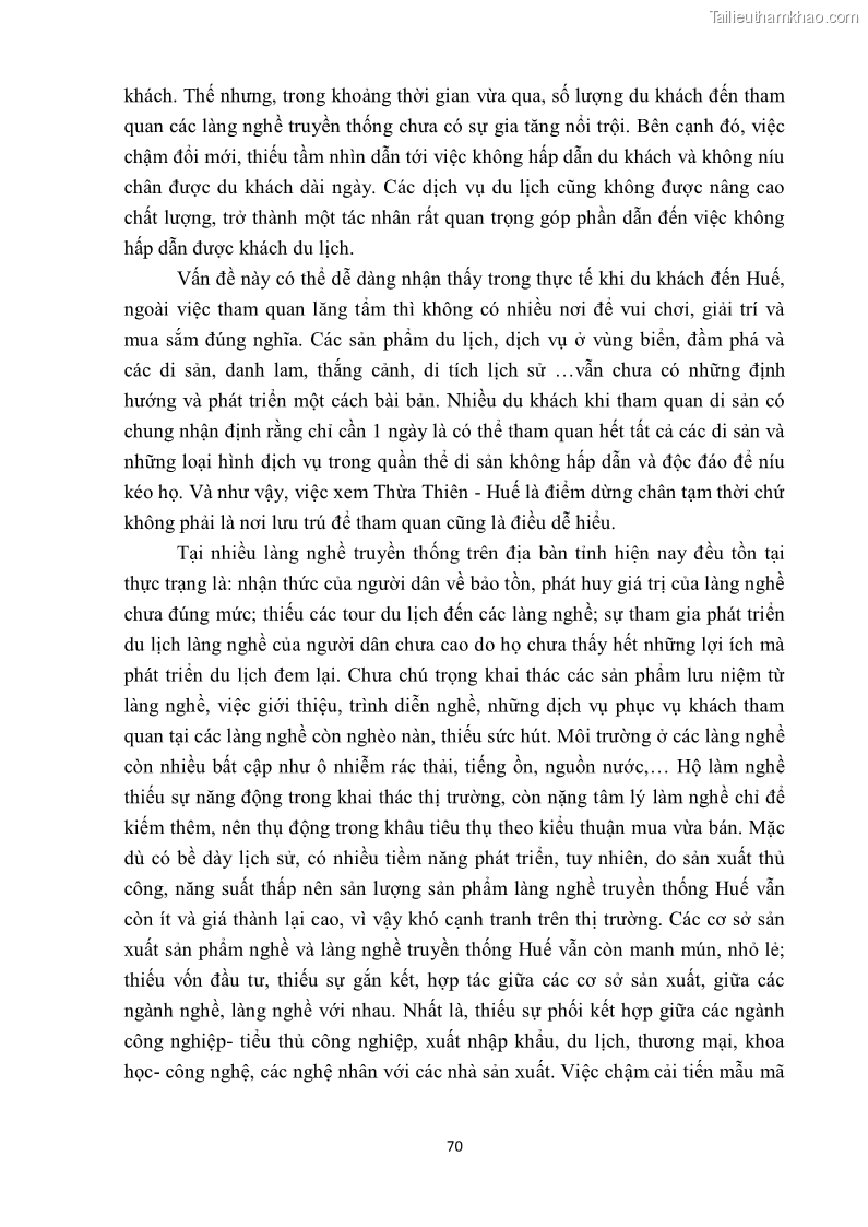 Khóa luận tốt nghiệp văn hóa du lịch Tìm hiểu một số làng nghề truyền thống tiêu biểu ở tỉnh Thừa Thiên – Huế phục vụ phát triển du lịch - 7 Trang 81