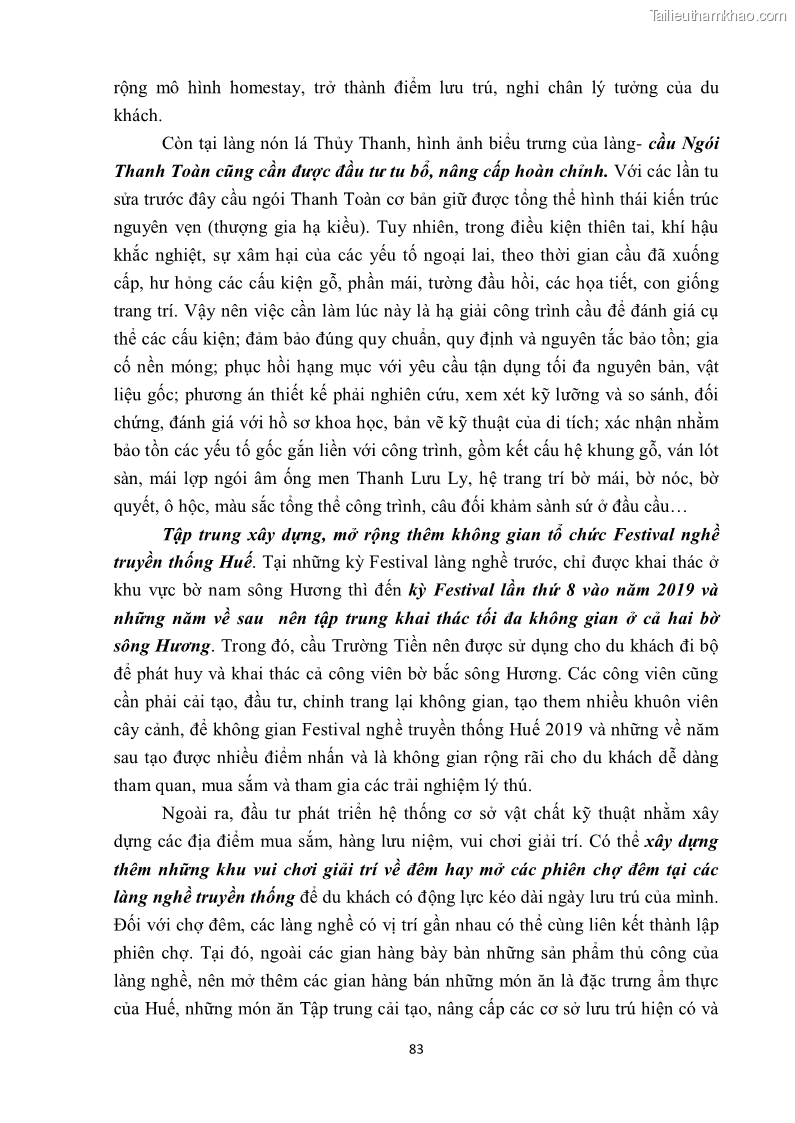 Khóa luận tốt nghiệp văn hóa du lịch Tìm hiểu một số làng nghề truyền thống tiêu biểu ở tỉnh Thừa Thiên – Huế phục vụ phát triển du lịch - 8 Trang 94