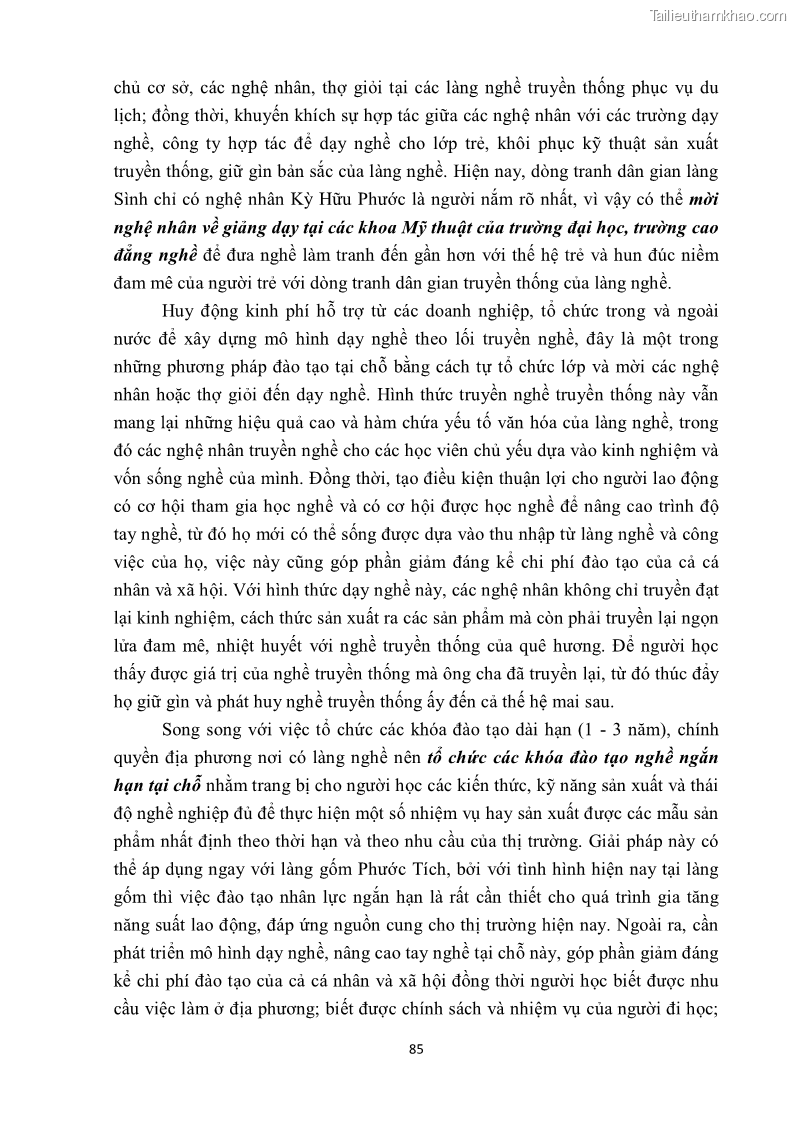 Khóa luận tốt nghiệp văn hóa du lịch Tìm hiểu một số làng nghề truyền thống tiêu biểu ở tỉnh Thừa Thiên – Huế phục vụ phát triển du lịch - 8 Trang 96