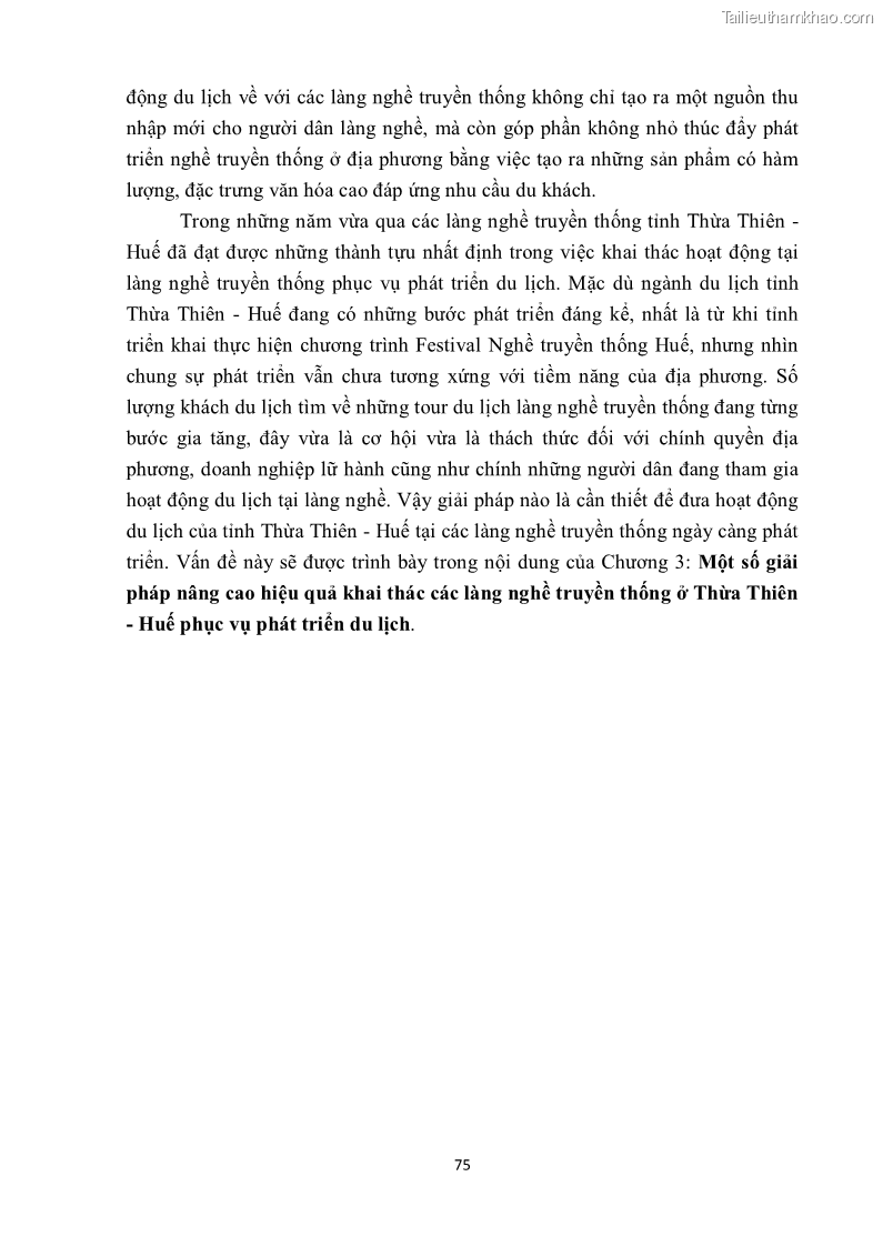 Khóa luận tốt nghiệp văn hóa du lịch Tìm hiểu một số làng nghề truyền thống tiêu biểu ở tỉnh Thừa Thiên – Huế phục vụ phát triển du lịch - 8 Trang 86